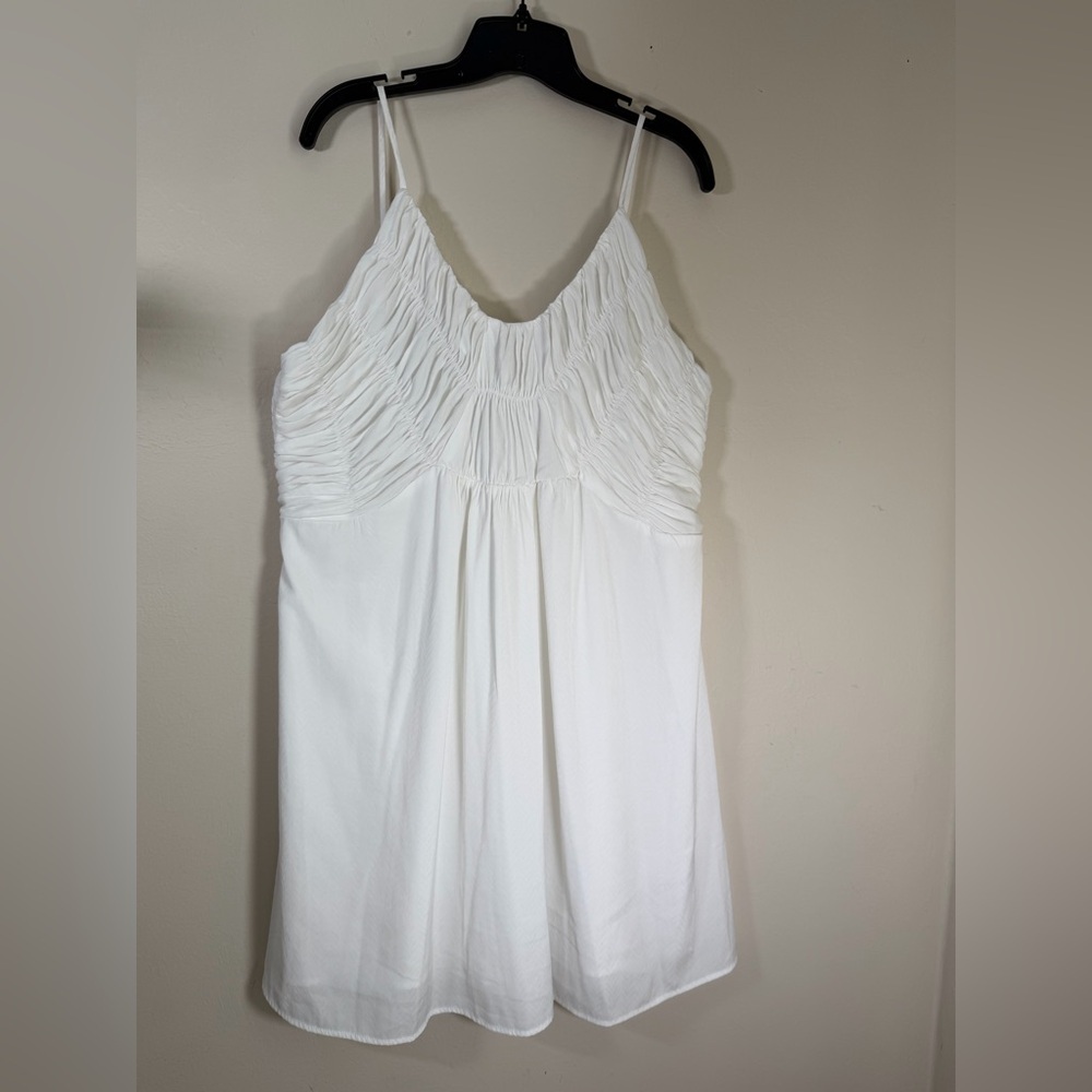 Chelsea28 Ivory Ruched Mini Dress